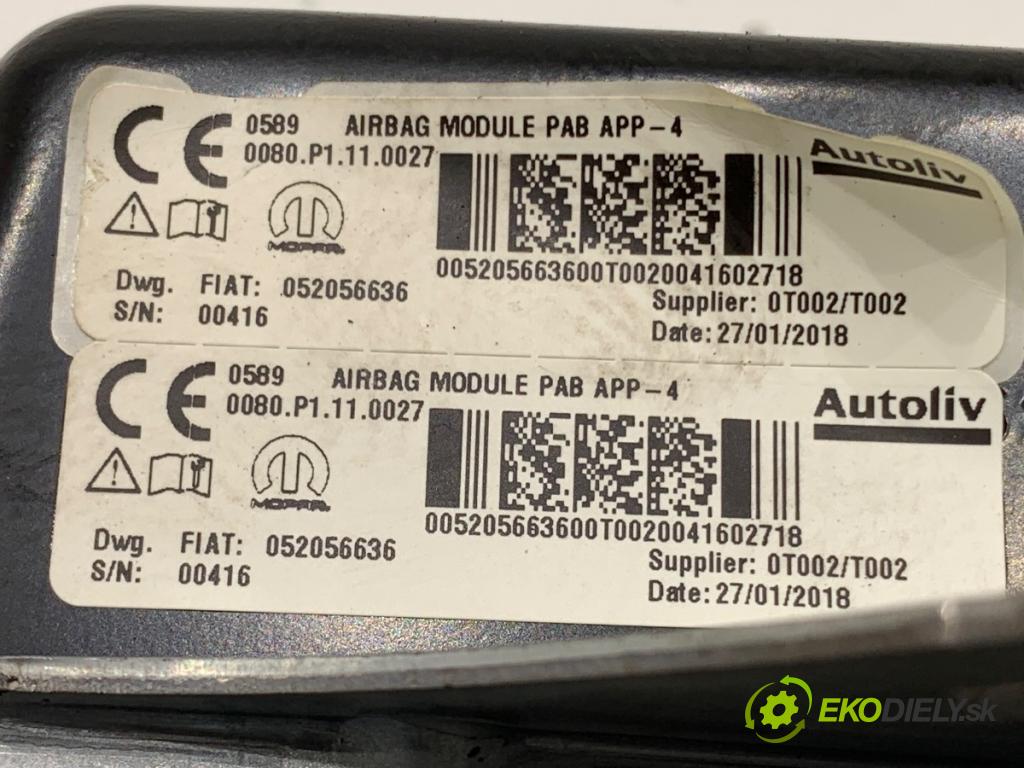 FIAT TIPO sedan 2018 70 kW 1.4 (356SXA1B) 1368 AirBag spolujazdca 052056636 (Airbag)