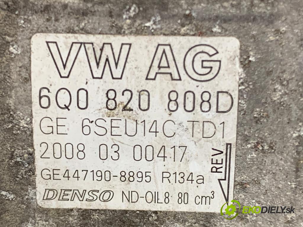 SEAT IBIZA III liftback 2006 59 kW 1.4 TDI 1422 Kompresor klimatizácie 6Q0820808D (Kompresor klimatizácie)