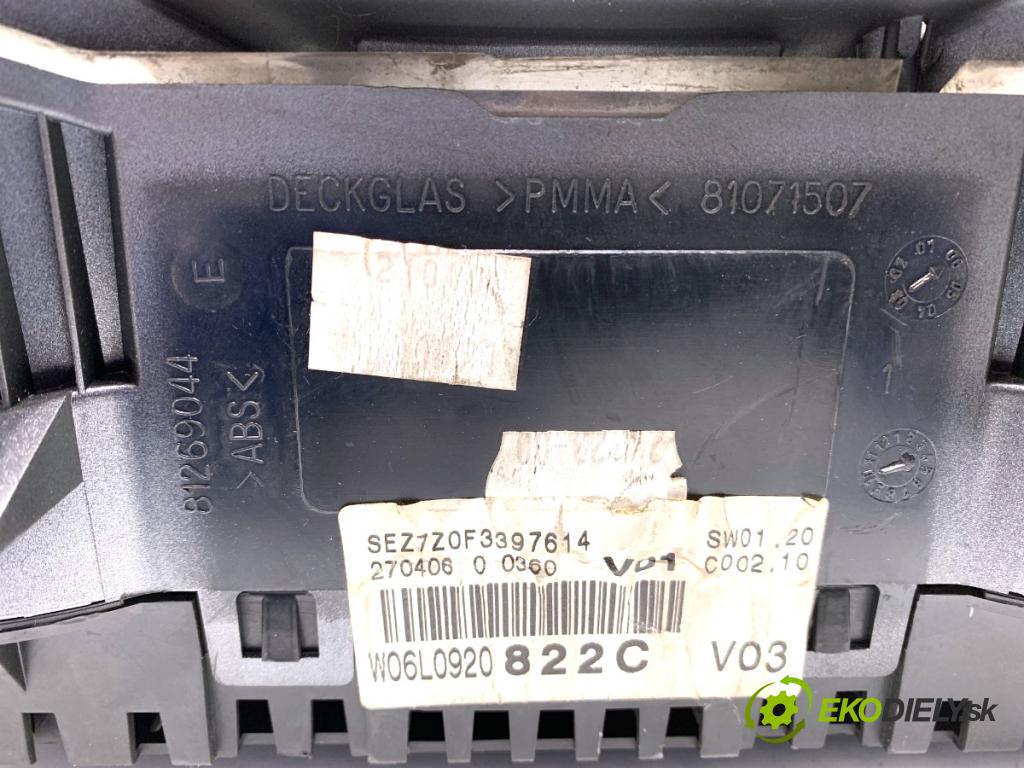 SEAT IBIZA III liftback 2006 59 kW 1.4 TDI 1422 Prístrojovka 6L0920822C (Prístrojová doska)