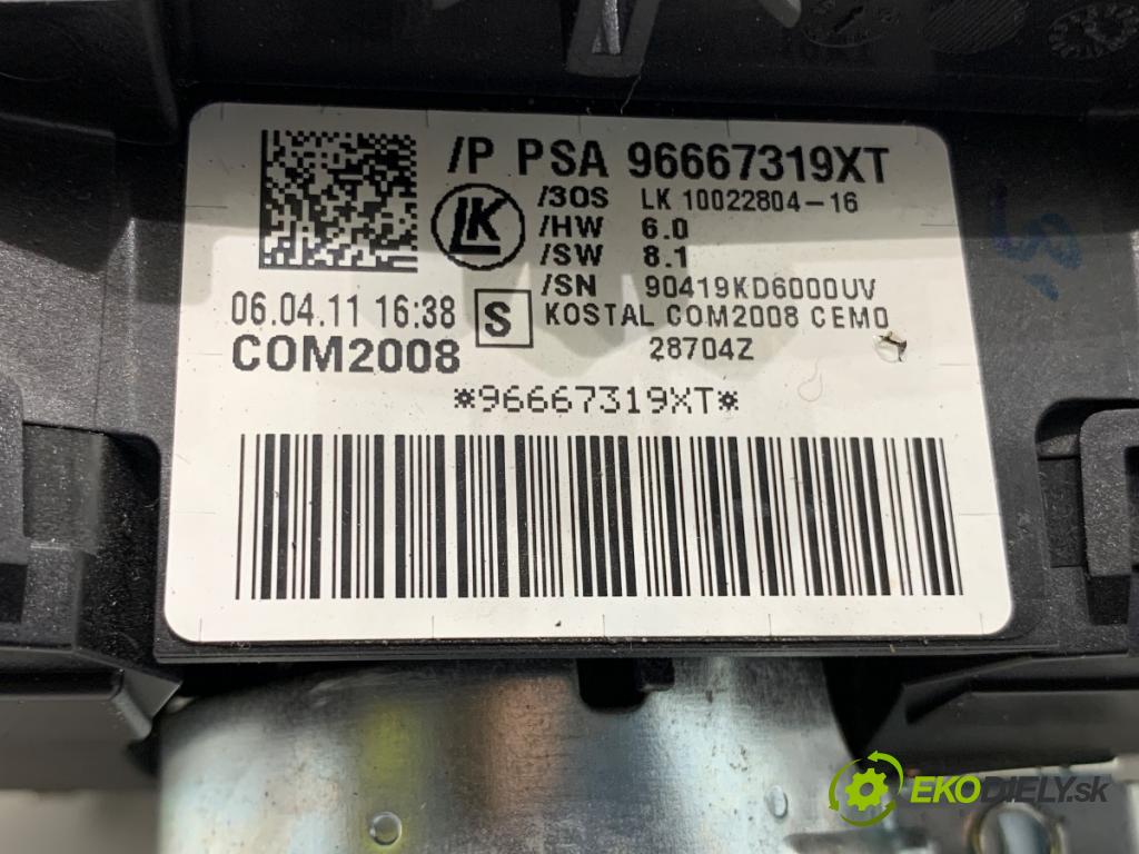 PEUGEOT 3008 nadwozie wielkoprzestrzenne (MPV) 2011 82 kW 1.6 HDi 1560 Prepínač kombinovaný 96667319XT (Prepínacie páčky pod volantom)