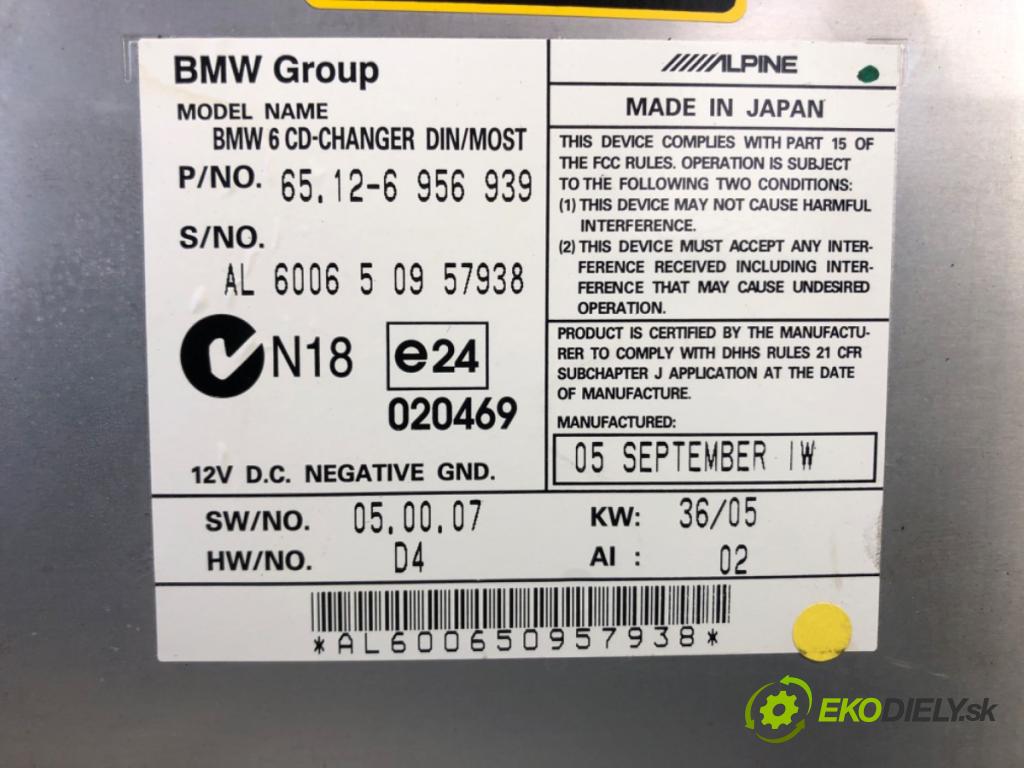 BMW E60 sedan 2005 130 kW 520 d 1995 Menič CD 6956939 (CD menič)