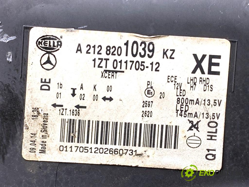 MERCEDES-BENZ W212 sedan 2012 150 kW E 250 CDI / BlueTEC (212.003, 212.004) 2143 světlomet pravý přední část XENON A2128201039