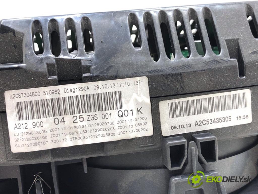 MERCEDES-BENZ W212 sedan 2013 150 kW E 250 CDI / BlueTEC 4-matic (212.082, 212.097) 2143 Prístrojovka A2129000425 (Prístrojová doska)