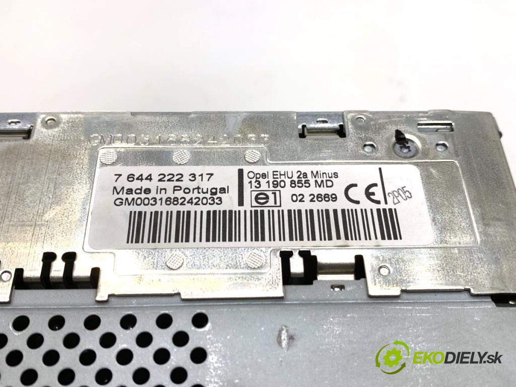 OPEL MERIVA A nadwozie wielkoprzestrzenne (MPV) 2006 74 kW 1.7 CDTI (E75) 1686 RADIO 13190855MD (Audio zariadenie)