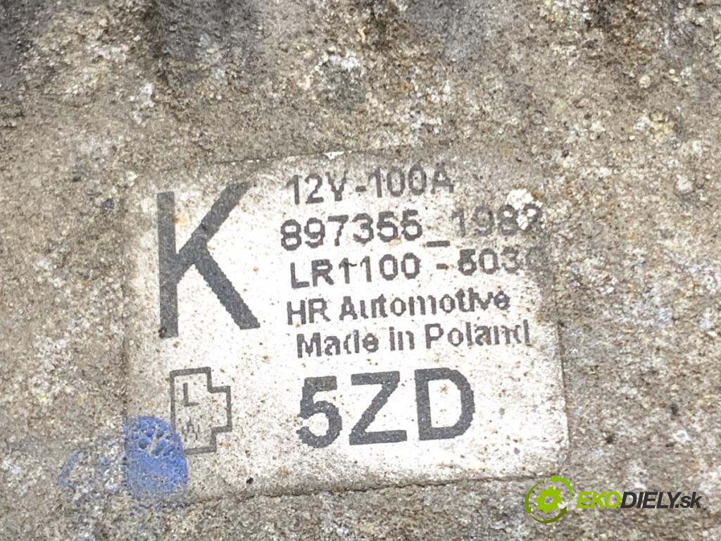 OPEL MERIVA A nadwozie wielkoprzestrzenne (MPV) 2006 74 kW 1.7 CDTI (E75) 1686 Alternátor 897355-1982 (Alternátor)