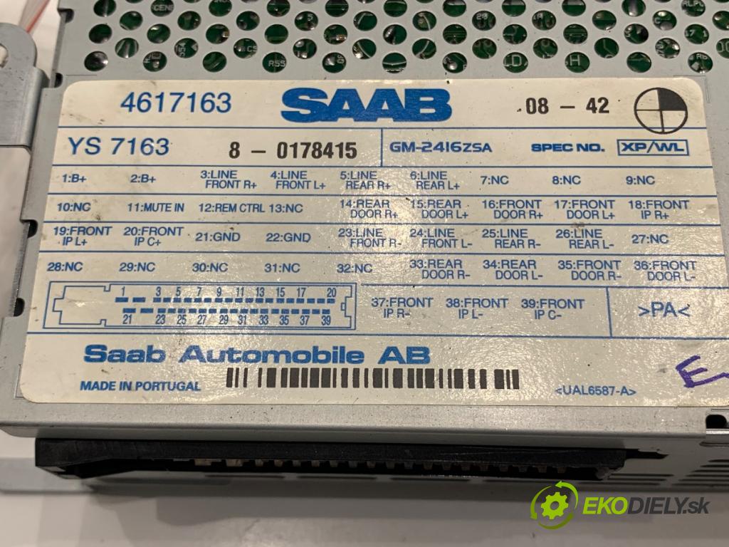 SAAB 45174 Kombi 2009 154 kW 2.3 t BioPower 2290 Zosilňovač 4617163 (Zosilňovač)