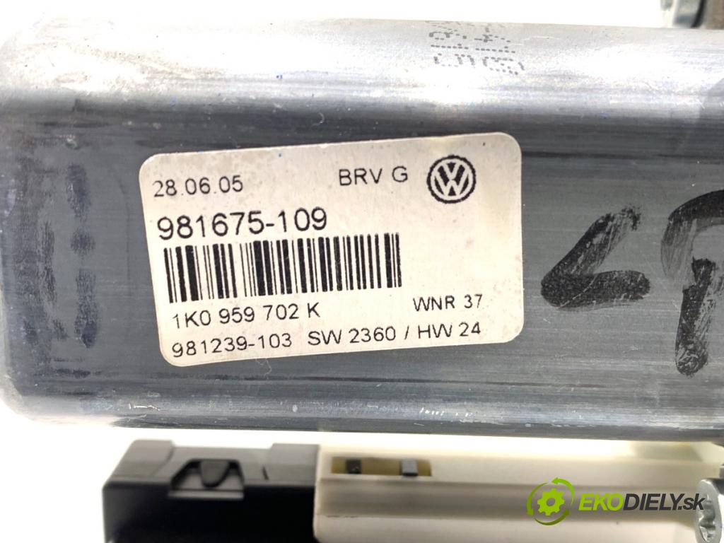 VW PASSAT B6 sedan 2005 77 kW 1.9 TDI 1896 motor sťahovaní okna levý přední část 1K0959792G