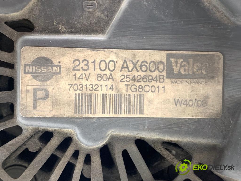 NISSAN MICRA K12 liftback 2003 65 kW 1.4 16V 1386 Alternátor 23100-AX600 (Alternátor)