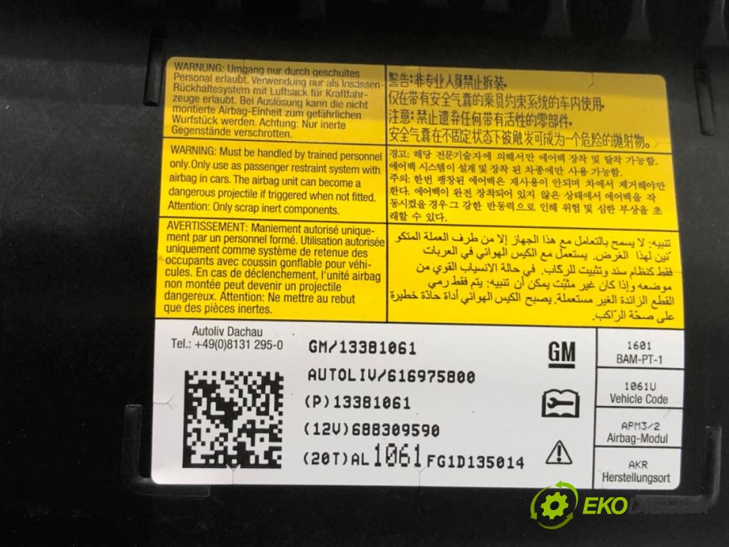 CHEVROLET ORLANDO nadwozie wielkoprzestrzenne (MPV) 2013 104 kW 1.8 1796 AirBag spolujezdce  (Airbagy)