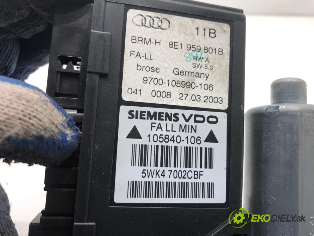 AUDI A4 B6 Kombi 2003 75 kW 1.6 1595 motorek sťahovaní okna přední část levý 8E1959801B (Ostatné)