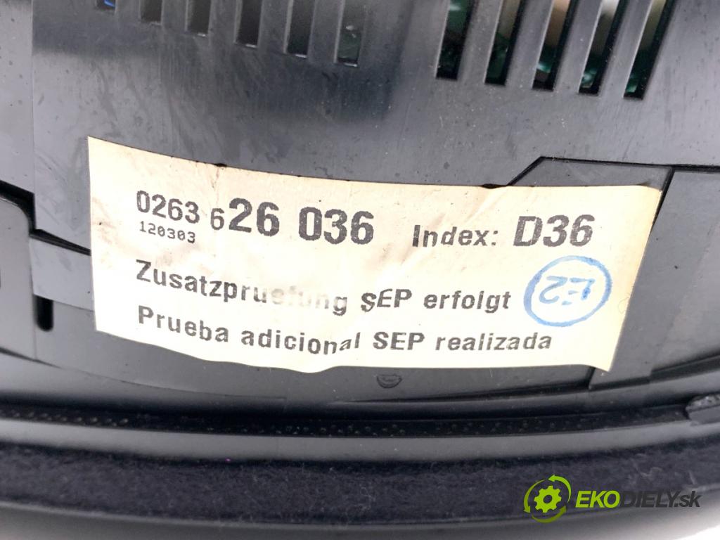 AUDI A4 B6 Kombi 2003 75 kW 1.6 1595 Prístrojovka 0263626036 (Prístrojová doska)