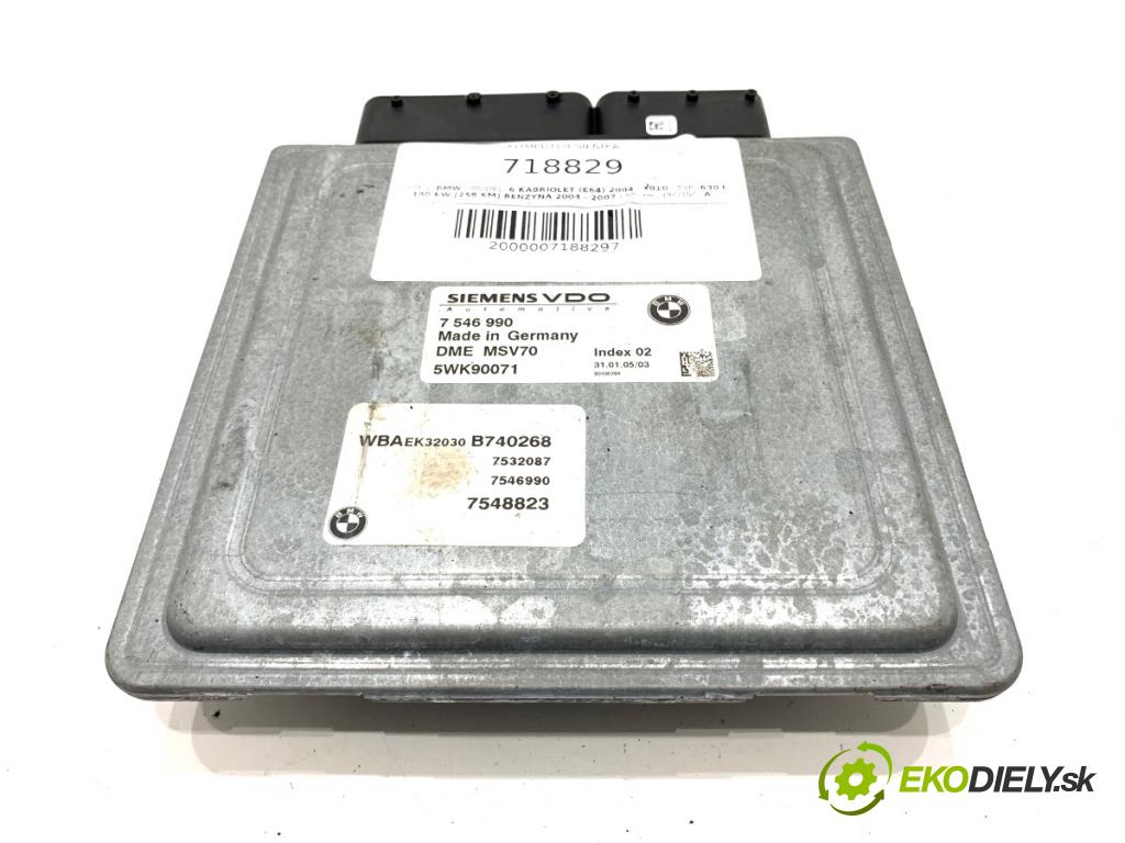BMW E64 kabriolet 2005 190 kW 630 i 2996 riadiaca jednotka Motor 7546990 (Riadiaca jednotka)