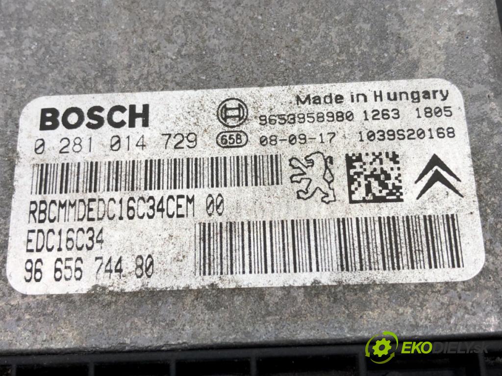 CITROEN C4 PICASSO I nadwozie wielkoprzestrzenne (MPV) 2008 80 kW 1.6 HDi 1560 riadiaca jednotka Motor 0281014729 9665674480 (Riadiaca jednotka)