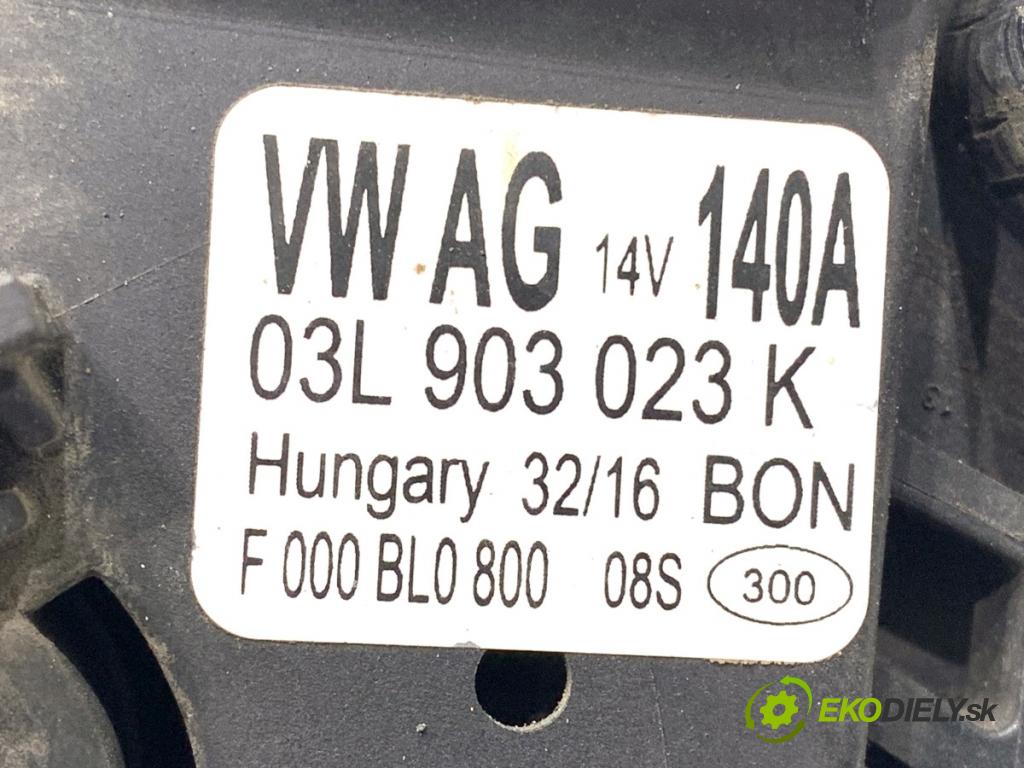 VW GOLF VII liftback 2016 81 kW 1.6 TDI 1598 Alternátor 03L903023K (Alternátor)