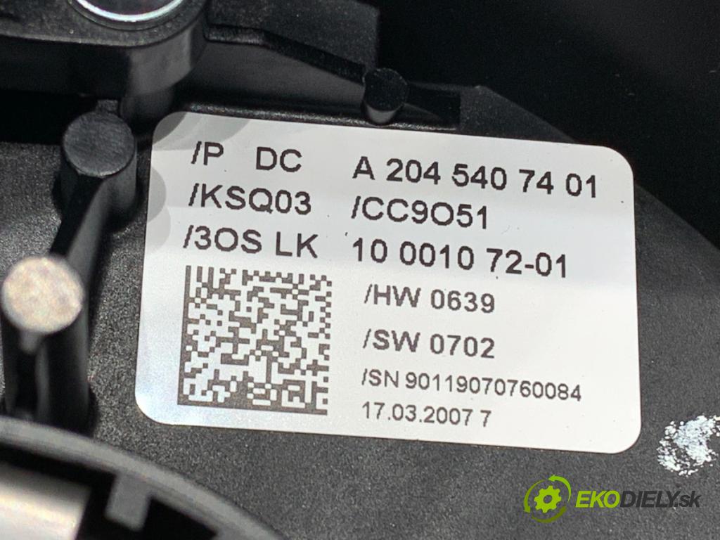 MERCEDES-BENZ W204 sedan 2007 170 kW C 280 (204.054) 2996 Prepínač kombinovaný A2045407401 (Prepínacie páčky pod volantom)