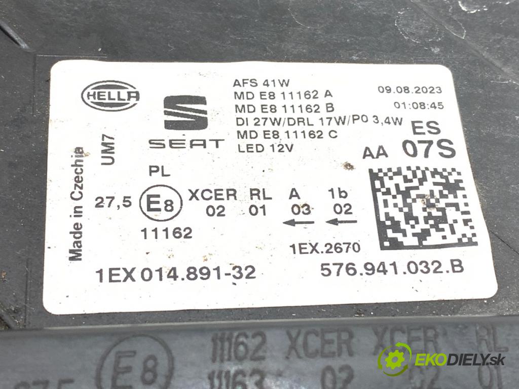 CUPRA ATECA  2023 110 kW 1.5 TSI 1498 světlomet pravý přední část LED 576941032B