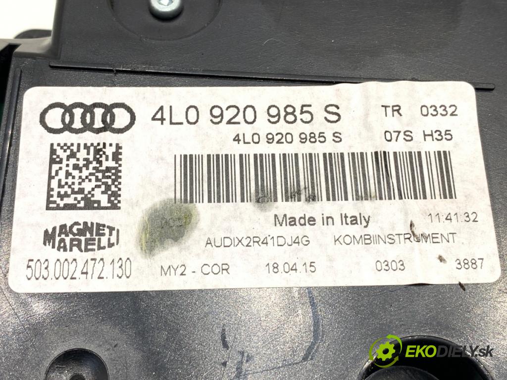 AUDI Q7 4L SUV 2015 200 kW 3.0 TFSI quattro 2995 Prístrojovka 4L0920985S (Prístrojová doska)