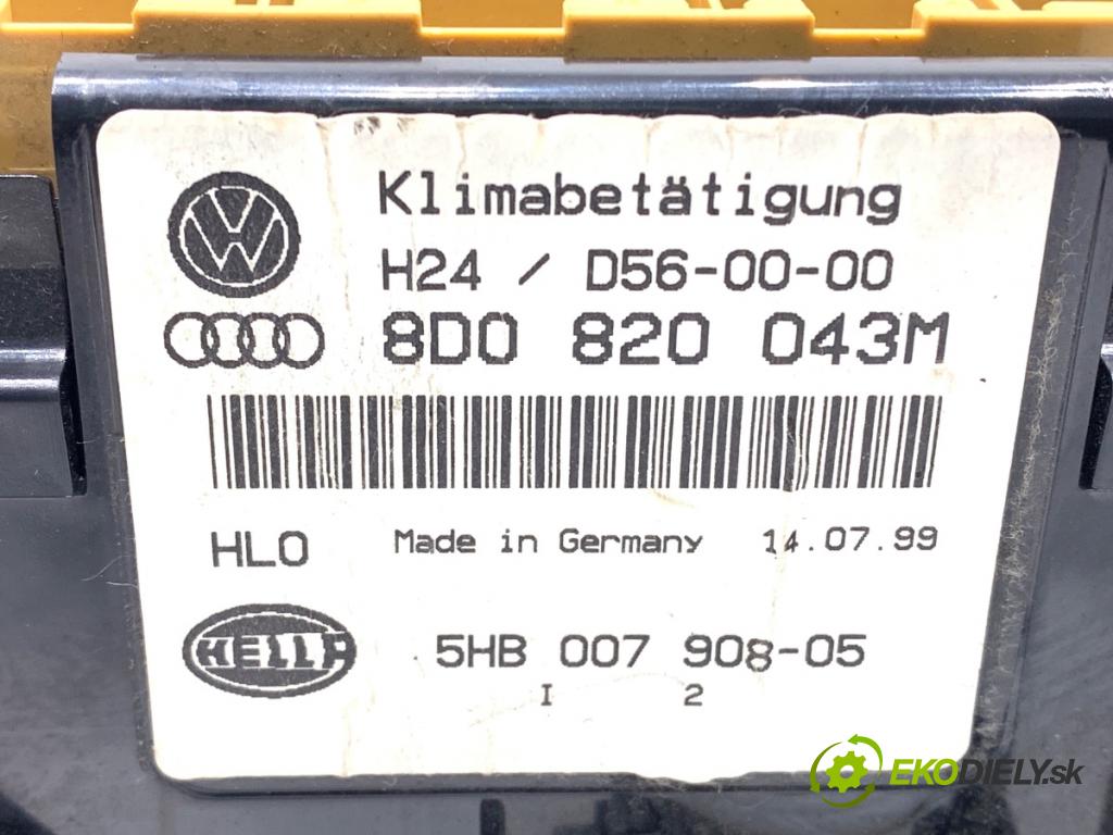 AUDI A4 B5 sedan 1999 74 kW 1.6 1595 Panel ovládania kúrenia 8D0820043M (Prepínacie páčky pod volantom)