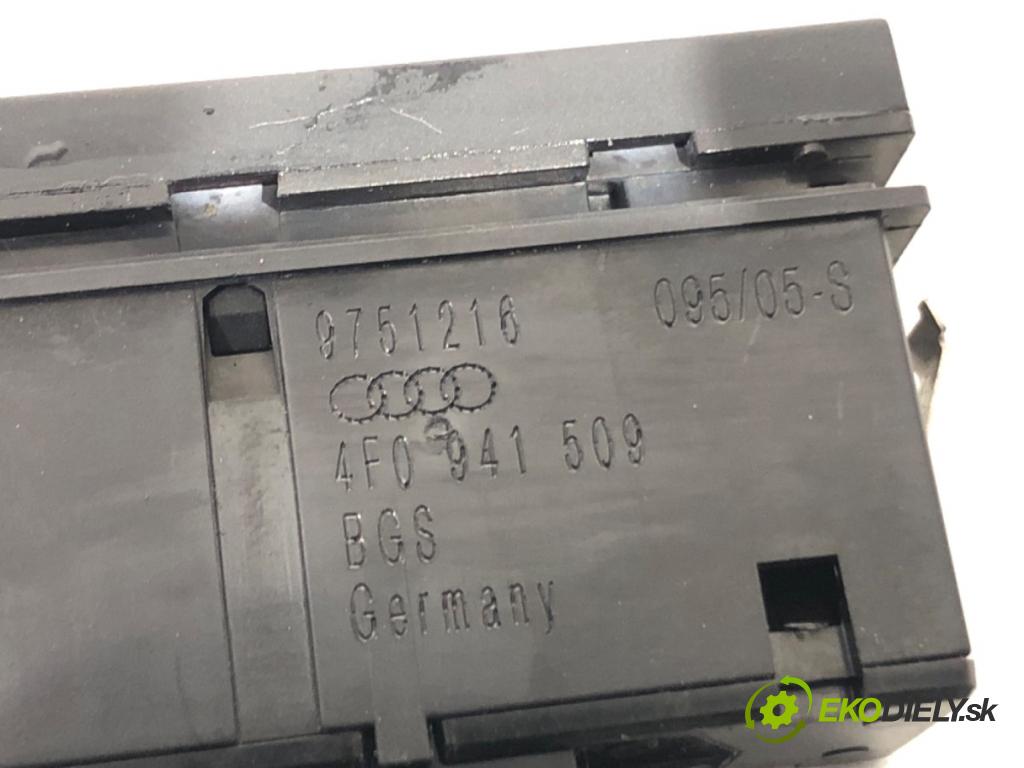 AUDI A6 C6 sedan 2005 103 kW 2.0 TDI 1968 Spínač svetiel výstražných (núdzových) 4F0941509 (Prepínacie páčky pod volantom)