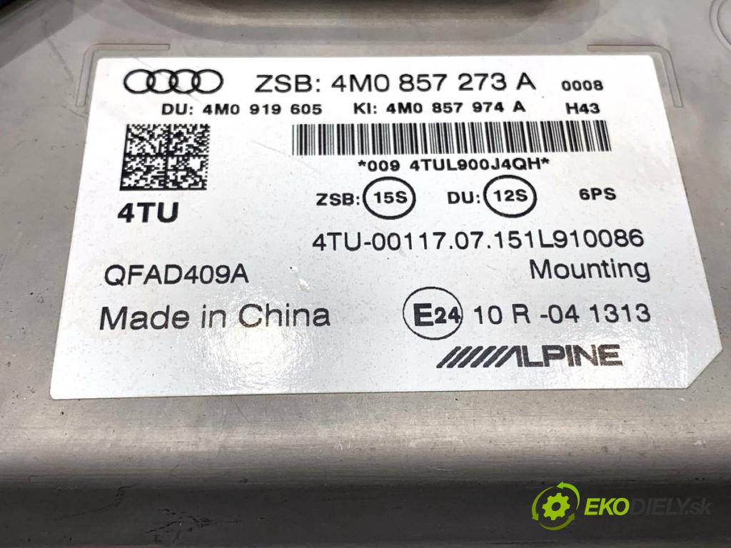 AUDI Q7 4M SUV 2015 200 kW 3.0 TDI quattro 2967 Dislpej 4M0857273A (Prístrojová doska)