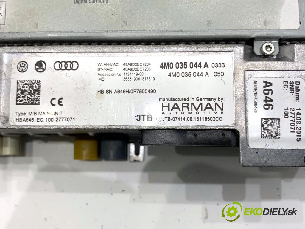 AUDI Q7 4M SUV 2015 200 kW 3.0 TDI quattro 2967 čítač navigácie 4M0035044A (Elektrosúčasti ostatné)