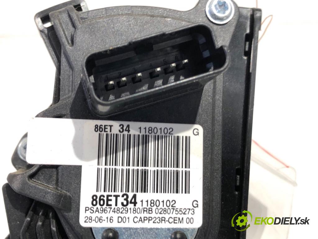 PEUGEOT 308 SW II Kombi 2016 81 kW 1.2 THP 110 1199 Potenciometer plynu 9674829180 (Potenciometer plynového pedálu)