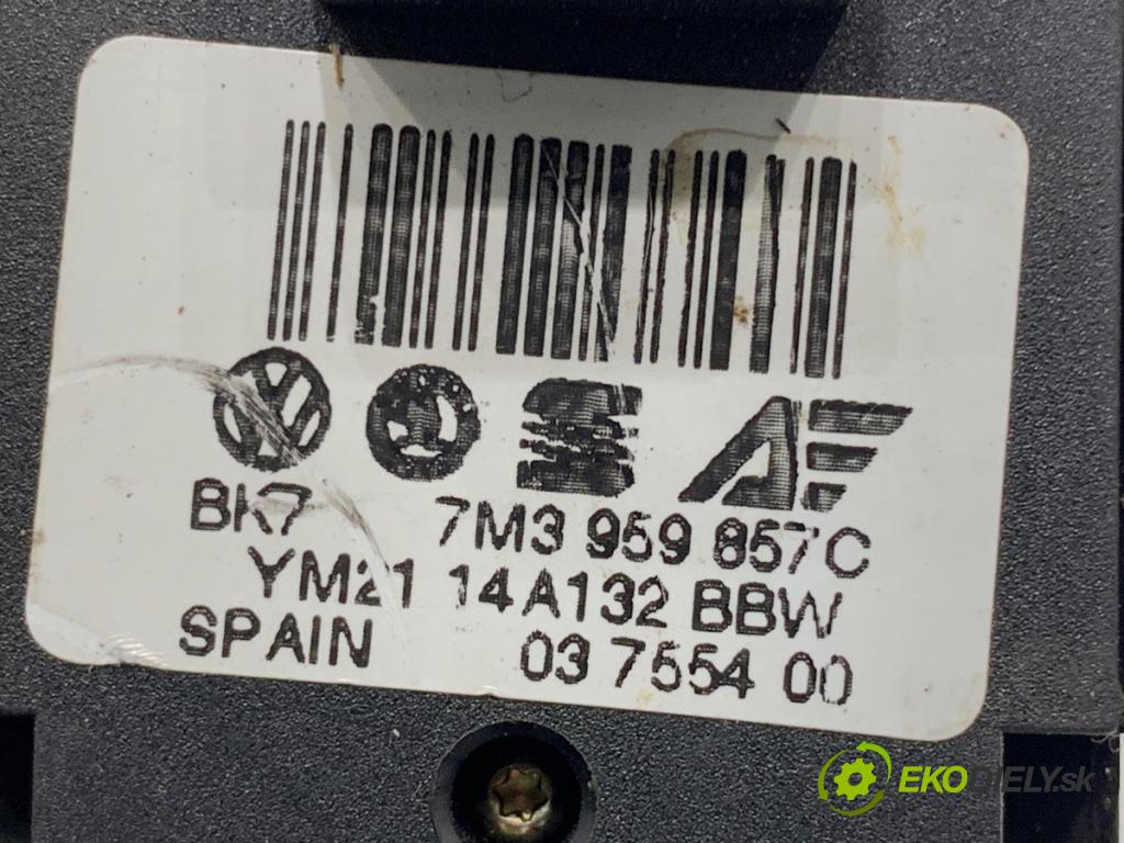 VW SHARAN nadwozie wielkoprzestrzenne (MPV) 2002 85 kW 1.9 TDI 1896 Prepínač okien 7M3959857C (Prepínacie páčky pod volantom)
