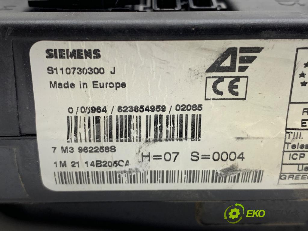 VW SHARAN nadwozie wielkoprzestrzenne (MPV) 2002 85 kW 1.9 TDI 1896 Modul BSI 7M39622588 (Poistková skrinka)