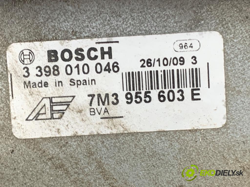 VW SHARAN nadwozie wielkoprzestrzenne (MPV) 2002 85 kW 1.9 TDI 1896 Mechanizmus stieračov predný 7M3955603E 3398010046 7M3955119 (Motorček stieračov predný)