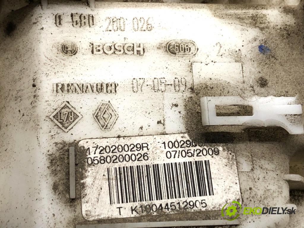 RENAULT SCENIC III nadwozie wielkoprzestrzenne (MPV) 2009 96 kW 1.4 16V (JZ0F, JZ1V) 1397 pumpa paliva 0580200026 172020029R