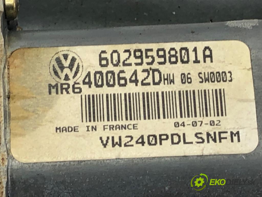 VW POLO IV 9N liftback 2002 47 kW 1.2 12V 1198 mechanismus okna pravý přední část 6Q2959801A
