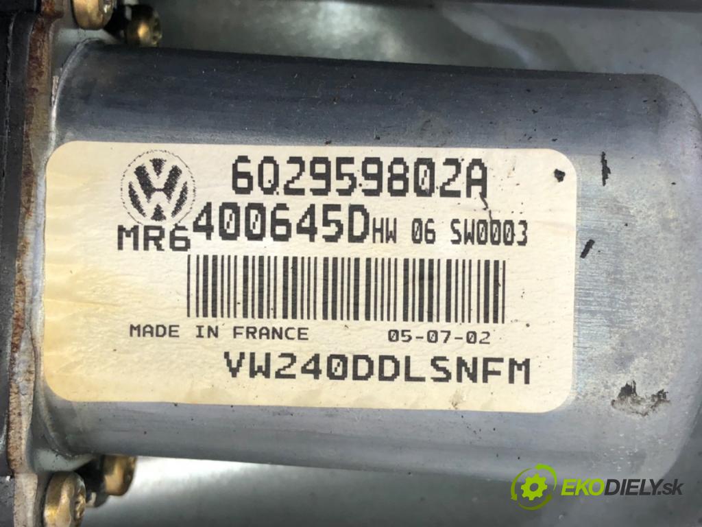 VW POLO IV 9N liftback 2002 47 kW 1.2 12V 1198 mechanismus okna levý přední část 6Q2959802A