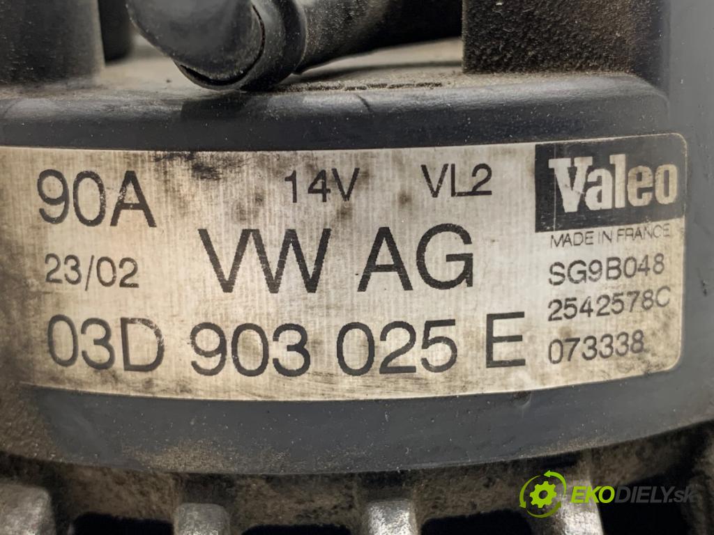 VW POLO IV 9N liftback 2002 47 kW 1.2 12V 1198 Alternátor 03D903025E (Alternátor)