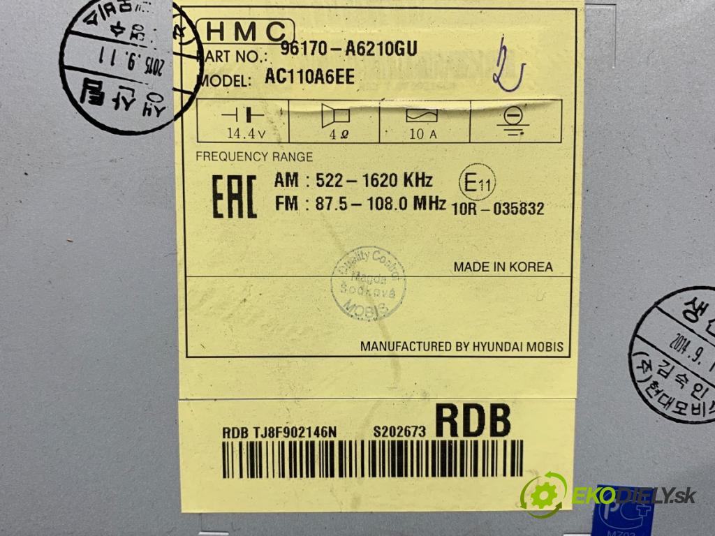 HYUNDAI i30 liftback 2015 81 kW 1.6 CRDi 1582 RADIO 96170-A6210GU (Audio zariadenie)