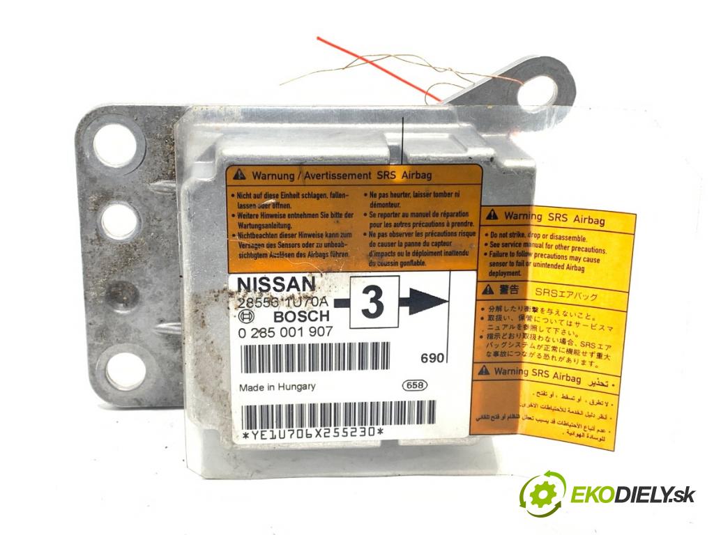 NISSAN NOTE E11 nadwozie wielkoprzestrzenne (MPV) 2006 65 kW 1.4 1386 senzor airbag 285561U70A (Snímač)