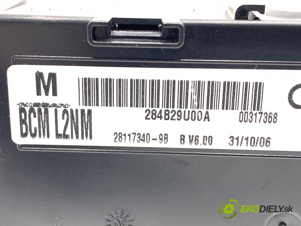 NISSAN NOTE E11 nadwozie wielkoprzestrzenne (MPV) 2006 65 kW 1.4 1386 Modul BCM 284B29U00A (Riadiaca jednotka ostatné)