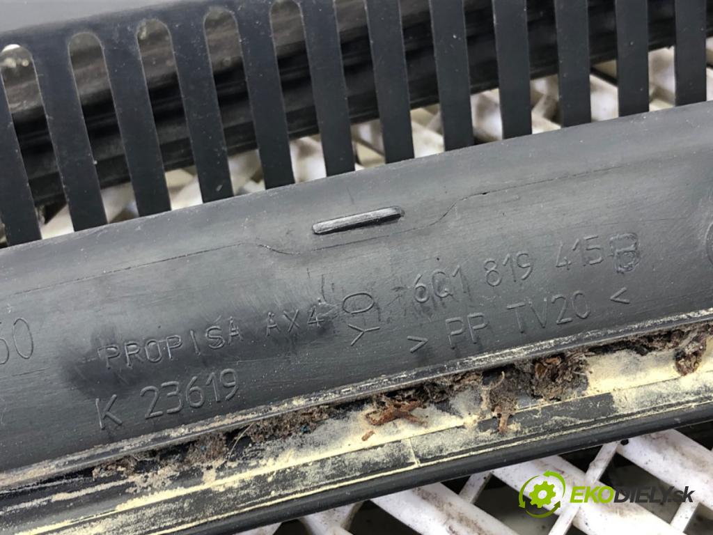 VW POLO IV 9N liftback 2008 51 kW 1.4 TDI 1422 Torpédo, plast pod čelné okno 6Q1819415B (Torpédo (plast pod čelným sklom))