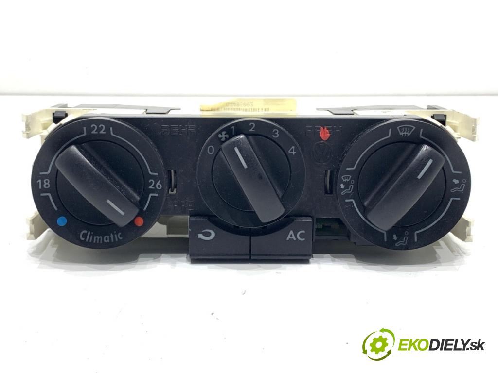 VW POLO IV 9N liftback 2008 51 kW 1.4 TDI 1422 Panel ovládania kúrenia 6Q0820045H (Prepínacie páčky pod volantom)