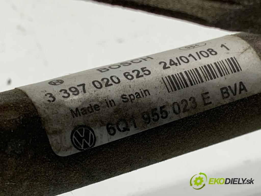 VW POLO IV 9N liftback 2008 51 kW 1.4 TDI 1422 Mechanizmus stieračov predný 3397020625 6Q1955023E (Motorček stieračov predný)