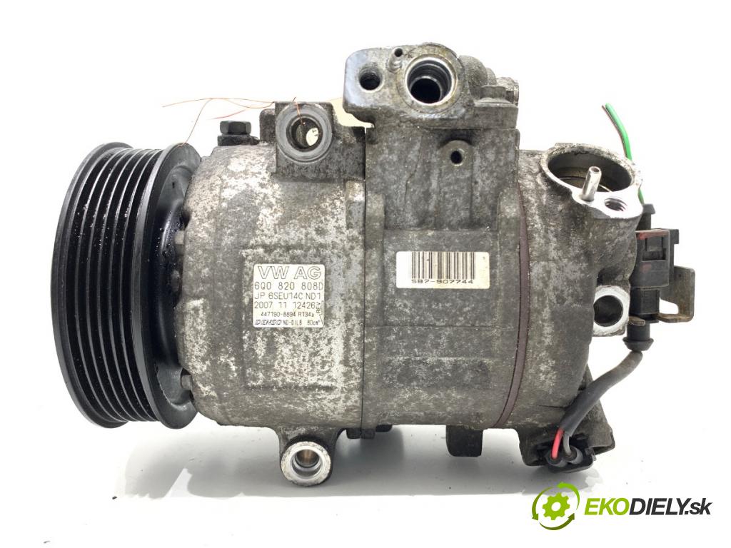 VW POLO IV 9N liftback 2008 51 kW 1.4 TDI 1422 Kompresor klimatizácie 6Q0820808D (Kompresor klimatizácie)