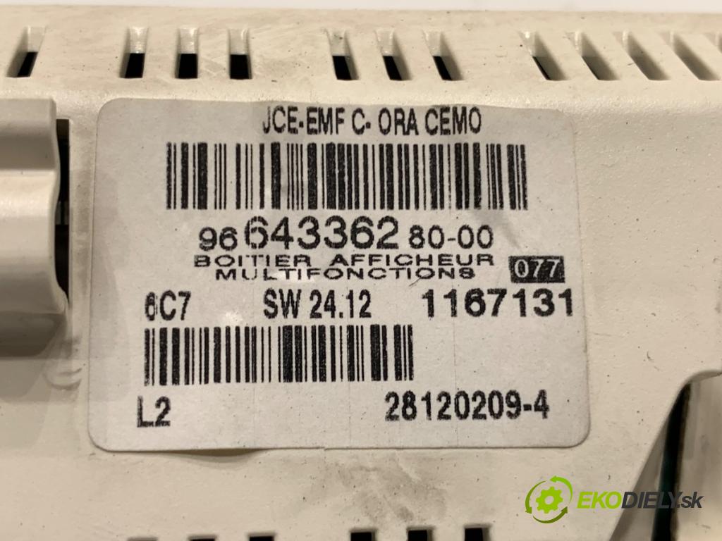 PEUGEOT 207 liftback 2007 54 kW 1.4 1360 Dislpej 9664336280 (Prístrojová doska)