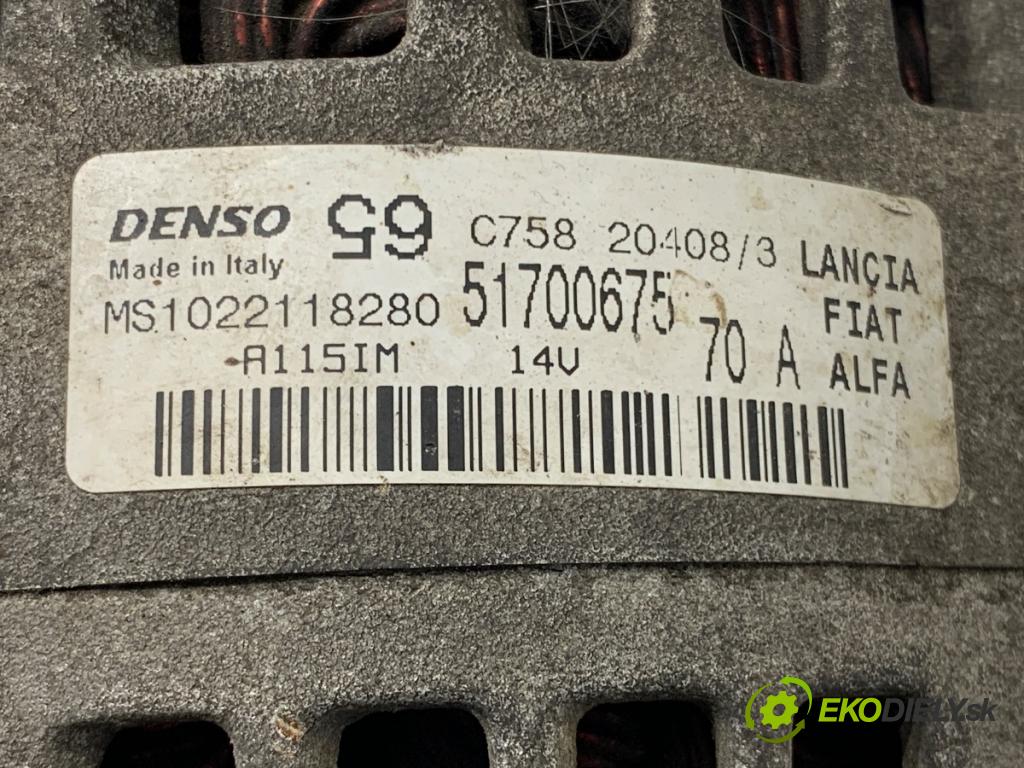 FIAT GRANDE PUNTO liftback 2006 57 kW 1.4 (199AXB11, 199AXB1A, 199BXB1A, 199AXL1A) 1368 Alternátor 51700675 (Alternátor)