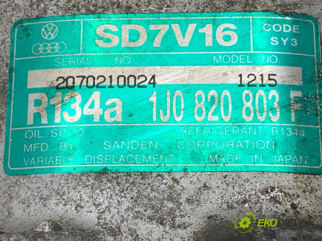 SEAT LEON I liftback 2001 77 kW 1.6 16 V 1598 Kompresor klimatizácie 1J0820803F (Kompresor klimatizácie)