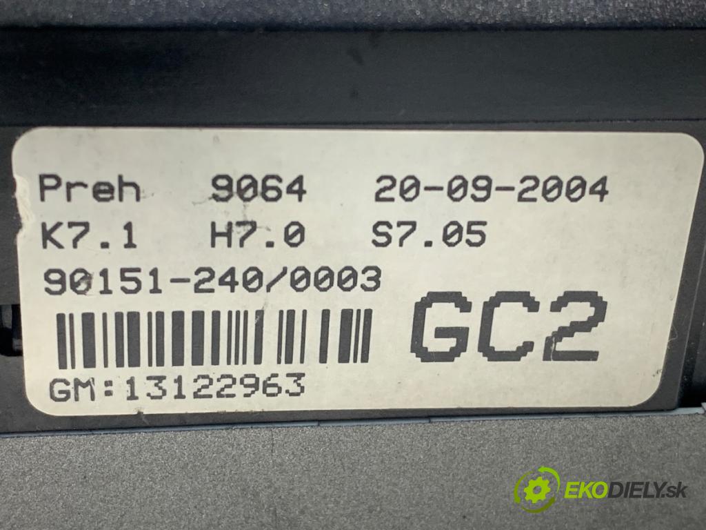 OPEL ASTRA H liftback 2005 74 kW 1.7 CDTI (L48) 1686 Panel ovládania kúrenia 13122963 (Prepínacie páčky pod volantom)