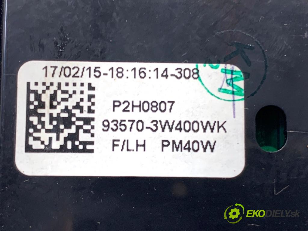 KIA SPORTAGE III SUV 2015 99 kW 1.6 GDI 1591 Prepínač okien 93570-3W400WK (Prepínacie páčky pod volantom)
