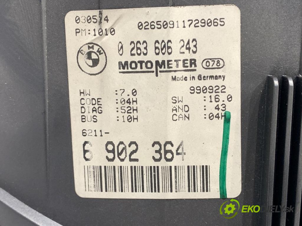 BMW E46 sedan 2000 100 kW 320 d 1951 Prístrojovka 6902364 (Prístrojová doska)