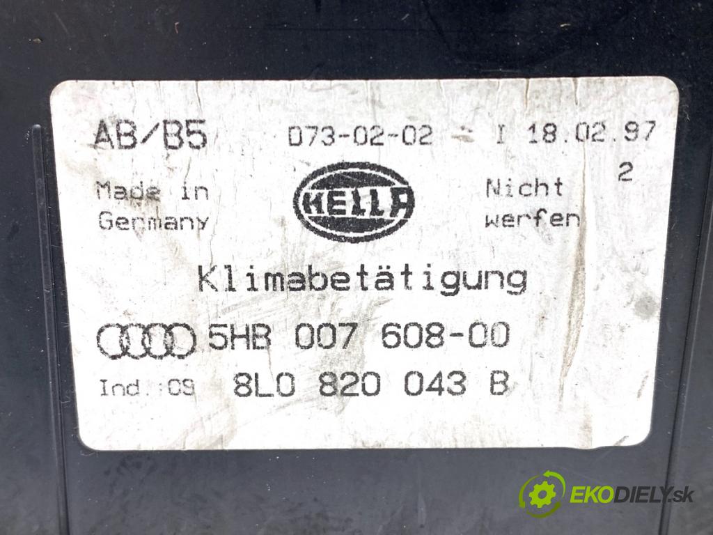 AUDI A4 B5 sedan 1995 74 kW 1.6 1595 Panel ovládania kúrenia 8L0820043B (Prepínacie páčky pod volantom)
