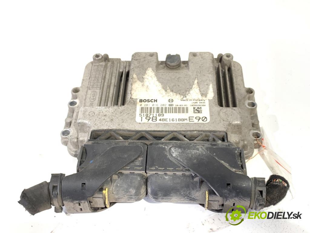 FIAT BRAVO II liftback 2010 66 kW 1.6 D Multijet (198AXM1B) 1598 riadiaca jednotka Motor 0281016202 51871189 (Riadiaca jednotka)