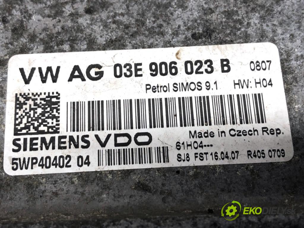 SKODA FABIA II liftback 2007 51 kW 1.2 1198 riadiaca jednotka Motor 03E906023B (Riadiaca jednotka)