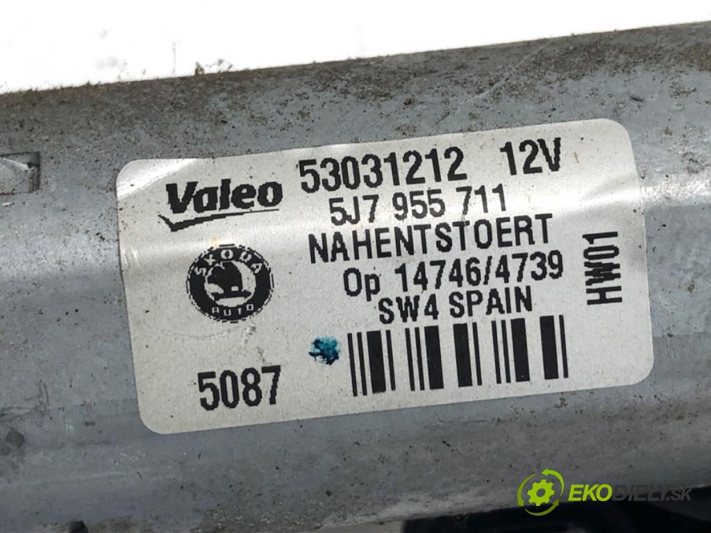 SKODA FABIA II liftback 2007 51 kW 1.2 1198 motor stěračů zadní část 5J7955711